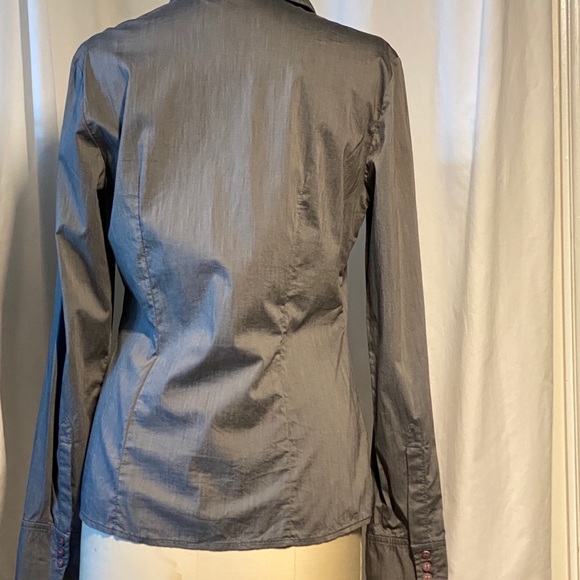 Sandwich Cotton shirt- Charcoal - Picture 3 of 5